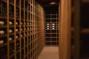 expansive wine cellar